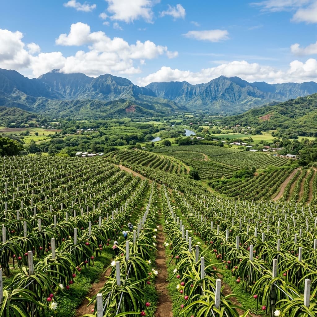Dragon Fruit Plantation Panoramic